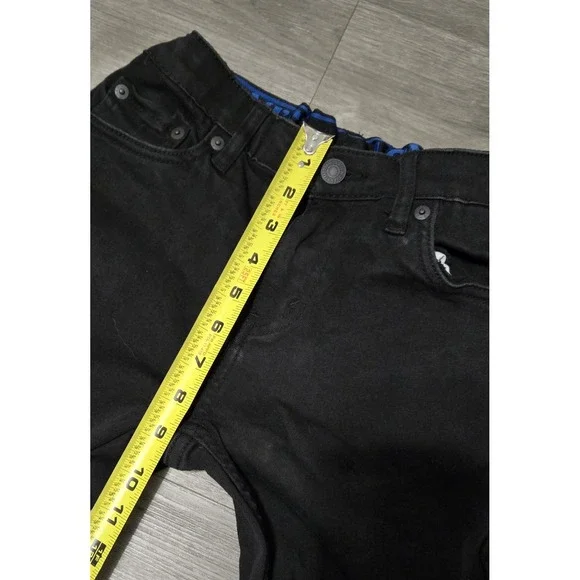 Levi's 502 Regular Fit Jeans Boys 12 Reg Black Denim Stretct Adjustable waist - Picture 9 of 10
